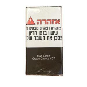 MAC BAREN GRAPE CHOICE #07 – מק בארן צ'ויס ענבים טבק לגלגול 40 גרם