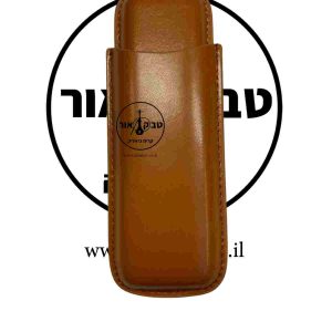נרתיק עור לשני סיגרים חום